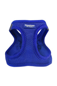 Downtown Pet Supply Step in Dog Harness for Small Dogs No Pull, Small, Blue - Adjustable Harness with Padded Mesh Fabric and Reflective Trim - Buckle Strap Harness for Dogs
