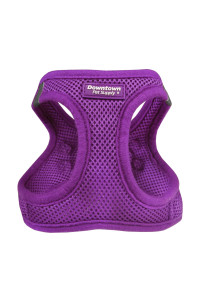 Downtown Pet Supply Step in Harness for Small Dogs No Pull, X-Small, Purple - Adjustable Buckle Strap Harness with Padded Mesh Fabric and Reflective Trim