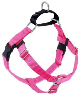 2 Hounds Design Freedom No Pull Dog Harness Comfortable Control for Easy Walking Adjustable Dog Harness Small, Medium & Large Dogs Made in USA Solid Colors 5/8 SM Hot Pink