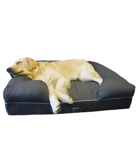 LOAOL Large Dog Bed-Orthopedic Memory Foam, Waterproof Liner & Bolster Design for Large/Extra Large Dogs, Durable, Washable Cover & Breathable Construction for a Comfortable and Relaxing Sleep