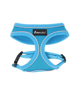 AllPetSolutions Dog Harness - cool Pet Vest with Back D-Ring for Dog Lead clips - Mesh Fabric Puppy Harness with Soft Padding - Training Stuff and Supplies for Small, Medium, Large Dogs - L, Blue