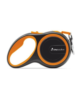 allpetsolutions Retractable Dog Leash Extending Lead - 110 lb Dogs 26 ft - with Anti-Slip Brake, Release Button, Anti-Twist Lobster clip, Soft grip Handle - for Small, Medium, Large Pets - Orange