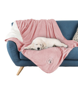 Waterproof Pet Blanket - Reversible Pink Throw Protects couch car Bed from Spills Stains or Fur - Dog and cat Blankets by Petmaker (50x60)