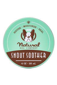 Natural Dog Company Snout Soother Dog Nose Balm, 4 oz. Tin, Dog Balm for Paws and Nose, Moisturizes & Soothes Dry Cracked Noses, Plant Based Nose Cream for Dogs