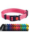CollarDirect Reflective Dog Collar for a Small, Medium, Large Dog or Puppy with a Quick Release Buckle - Boy and Girl - Nylon Suitable for Swimming (10-13 Inch, Pink)