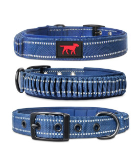 Tuff Pupper Heavy Duty Dog Collar with Handle Ballistic Nylon Heavy Duty Collar Padded Reflective Dog Collar with Adjustable Stainless Steel Hardware Convenient Sizing for All Breeds