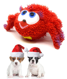 Puppy Toys for Teething, red Spider, 100% Natural Rubber (Latex). Lead-Free & Chemical-Free Small Breed Complies to Same Safety Standards as Baby Toys. Help Clean Teeth and Soothe Gums