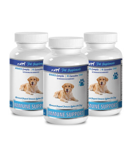 Dog Allergies Relief - Advanced Immune System Support - CHEWABLE - for Dogs - pet Immune Strengthener - 3 Bottle (270 Chews)