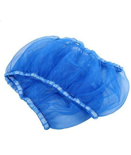 GOTOTOP 4 Colors Ventilated Nylon Bird Cage Cover Shell Seed Catcher Pet Products Large Size Bird Cage Seed Catcher Seeds Guard Parrot Nylon Mesh Net Cover Stretchy Shell Skirt Traps Cage Basket Blue