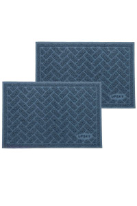 UPSKY Cat Litter Mats 2 Set of Cat Litter Pads, Cat Litter Trap Mats Can Be Spliced and Placed At-Will, Scatter Control for Litter Box, Soft on Sensitive Kitty Paws, Easy to Clean. (24?x 16?)