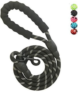 YSNJXL 5 FT Strong Dog Leash for Medium Large Dogs Heavy Duty Rope with Reflective Threads Padded Handle for Big Dogs Puppy