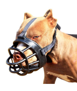 Dog Muzzle-Soft Basket Muzzle for Dogs Adjustable and Comfortable Secure Fit,Best to Prevent Biting,Chewing and Barking Head Snout 1