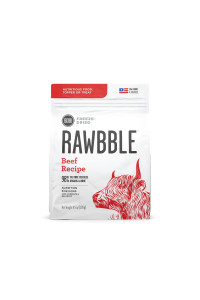 BIXBI Rawbble Freeze Dried Dog Food, Beef Recipe, 4.5 oz - 98% Meat and Organs, No Fillers - Pantry-Friendly Raw Dog Food for Meal, Treat or Food Topper - USA Made in Small Batches