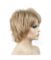 Lydell Short Layered Shaggy Wavy Full Synthetic Wigs (L16613 Blonde Highlights)