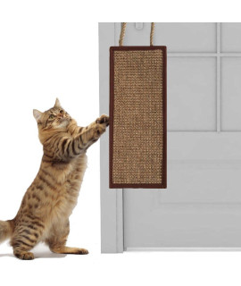 Diversity world Natural Sisal Rope Covered Door Cat Scratching Mat (20x7.8, Khaki)