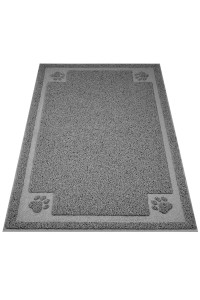 UPSKY Large Cat Litter Mat Trapper 3523 Traps Litter from Box and Paws Scatter Control for Litter Box Soft on Sensitive Kitty Paws Easy to Clean Durable (Grey)