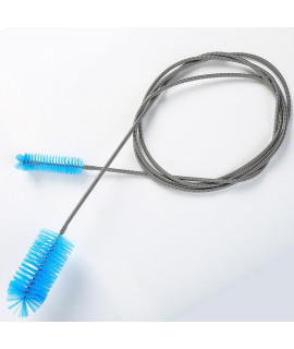 SLSON Aquarium Filter Brush Flexible Double Ended Bristles Hose Pipe Cleaner Stainless Steel Long Tube Cleaning Brush for Fish Tank or Home Kitchen