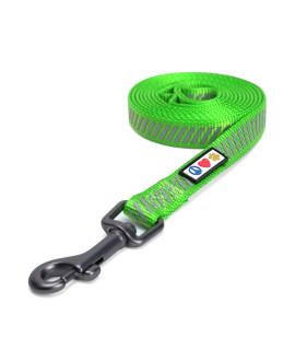 Pawtitas Pet Leash Puppy Leash Reflective Dog Leash Comfortable Handle a Heavy Duty with Highly Visibility Threads Reflective Dog Training Leash - 6 Foot Green Dog Leash