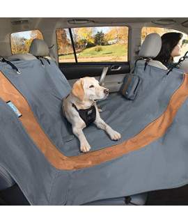 Kurgo Dog Hammock Car Seat Cover for Pets, Pet Seat Cover, Car Hammocks for Dogs, Water-Resistant, Wander, Heather ?ourney, Half, Coast to Coast, Cars, Trucks, SUVs Charcoal Grey