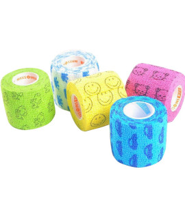 Stmandy Vet Wrap Bulk, Bandage Wrap Vet Tape 2 Inch,Waterproof Self Adherent for The People or The pet(cat, Dog, Horse and so one) who was injure or Have Wounds (Cartoon)