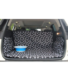 Cargo Liners - Paw Prints Trunk Protector for Dogs - Dog SUV Trunk Cover - Waterproof Car Dog Mat for Van - Washable Dog Accessories