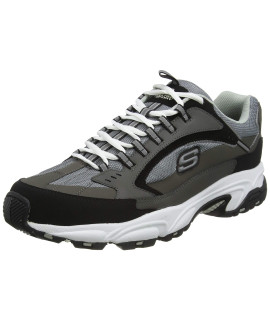 Skechers Mens, Stamina - cutback Sneaker - Wide Width charcoal 14 W