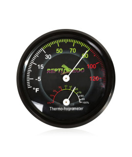 REPTI ZOO Reptile Terrarium Thermometer Hygrometer Dual Gauges Pet Rearing Box Reptile Thermometer and Humidity Gauge