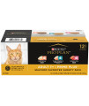 Purina Pro Plan Grain Free Senior Wet Cat Food Variety Pack Pate, SENIOR Seafood Favorites - (12) 3 oz. Cans