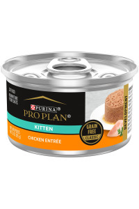 Purina Pro Plan Grain Free Pate Wet Kitten Food, Chicken Entree - 3 oz. Pull-Top Can