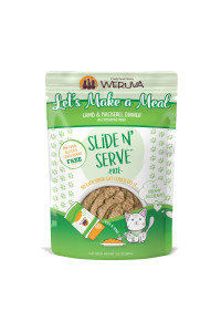 Weruva Slide N' Serve Pat Wet Cat Food, Lets Make a Meal Lamb & Mackerel Dinner, 2.8oz Pouch (Pack of 12)