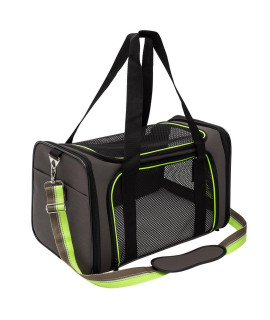 Aivituvin Pet Carrier Cat Carrier Airline Approved, Cat Carriers for Medium Cats Small Cats, Pet Carrier for Cat, Collapsible Soft-Sided Pet Travel Carrier, Breathable Small Dog Carrier, Green