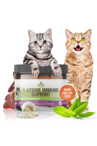 L-Lysine for Cats Supplement Powder Granules for Cat Cold, Sneezing, Congestion, Running Nose, Respiratory, Allergy Relief Cats & Kittens of All Ages Cat Health Supplies