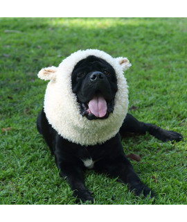 Onmygogo Funny Sheep Costumes for Dog, Cute Furry Pet Wig for Halloween Christmas, Pet Clothing Accessories (Sheep, Size M)