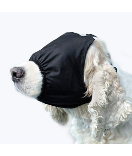Delifur Dog Anxiety Muzzle Pet Calming Cap Eye Mask Nylon Shading for Grooming Anti Car Sickness (XL)