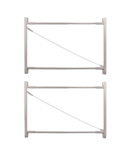 Adjust-A-Gate Steel Frame Anti Sag Impervious to Fade & Rust Adjustable Gate Building Kit with Patented Truss Cable System & Telescoping Bars, 2 Pack