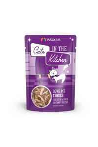 Weruva Cats in The Kitchen, Love Me Tender with Chicken & Duck in Gravy Cat Food, 3oz Pouch (Pack of 12)