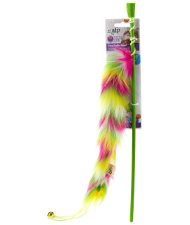 ALL FOR PAWS Furry Ball Long Fluff Wand cat Toy, Pink, 17 kg