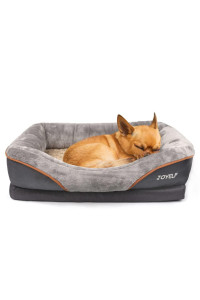JOYELF Medium Memory Foam Dog Bed, Orthopedic Dog Bed & Sofa with Removable Washable cover and Squeaker Toys as gift
