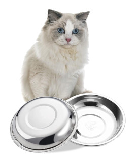 VENTION Stainless Steel Cat Bowls, Whisker Fatigue Cat Bowl, Metal Cat Dishes, Shallow Cat Food Dish