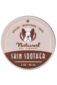 Natural Dog Company Skin Soother, 2 oz. Tin, Allergy and Itch Relief for Dogs, Dog Moisturizer for Dry Skin, Dog Lotion, Ultimate Healing Balm, Dog Rash Cream
