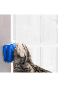STARROAD-TIM Cat Self Groomer with Catnip, Cat Self Grooming Wall Brush Cat Corner Scratcher Face Massage Comb (Upgrade 2 Pack)