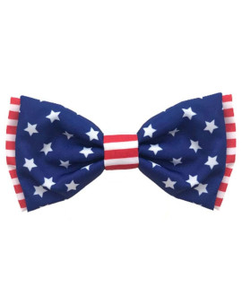 Huxley & Kent Bow Tie for Pets Liberty (Large) 4th of July Velcro Bow Tie Collar Attachment Fun Bow Ties for Dogs & Cats Cute, Comfortable, and Durable H&K Bow Tie