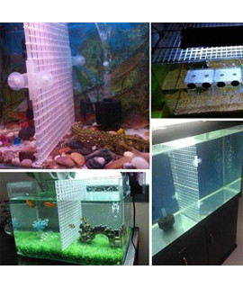 OBANgONg 6 Pcs grid Divider Tray Isolate Board Fish Tank Bottom White Filter Tray Aquarium crate