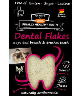 QCHEFS Dental Flakes for Cats - Two Month Supply* - Food Topper - After Meal Licking Treat, Oral Health Snack with Amino Acids.