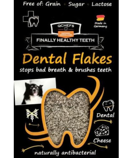 QCHEFS Dental Flakes for Dogs - One Month Supply* - Food Topper - After Meal Licking Treat, Oral Health Snack with Amino Acids.