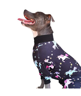 Tooth and Honey Pit Bull Pajamas/Unicorn Dog Pajamas/Lightweight Pullover Pajamas/Full Coverage Dog pjs/Updated FIT