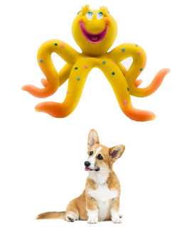 Medium Octopus Squeaky Dog Toy Natural Rubber (Latex) Lead-Free Chemical-Free Complies with Same Safety Standards as BabyToys Soft Squeaky Small Medium Breeds