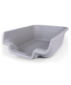 PuppyGoHere Dog Litter Box, Misty Gray, Extra Large Size, Durable & Pet Safe Puppy Litter Box, Indoor Open Top Entry Dog Litter Pan, Comfortable for Dogs, Great for Dogs up to 35 lbs