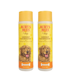 Burt's Bees for Pets Oatmeal Conditioner with Colloidal Oat Flour & Honey Dog Oatmeal Shampoo, Cruelty Free, Sulfate & Paraben Free, pH Balanced for Dogs - Made in the USA 10 Oz - 2 Pack