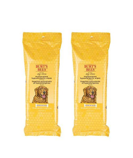 Burt's Bees for Pets Natural Multipurpose Dog Grooming Wipes Puppy & Dog Wipes for All Purpose Cleaning pH Balanced for Dogs - Made in USA, 50 Count Pet Wipes - 2 Pack